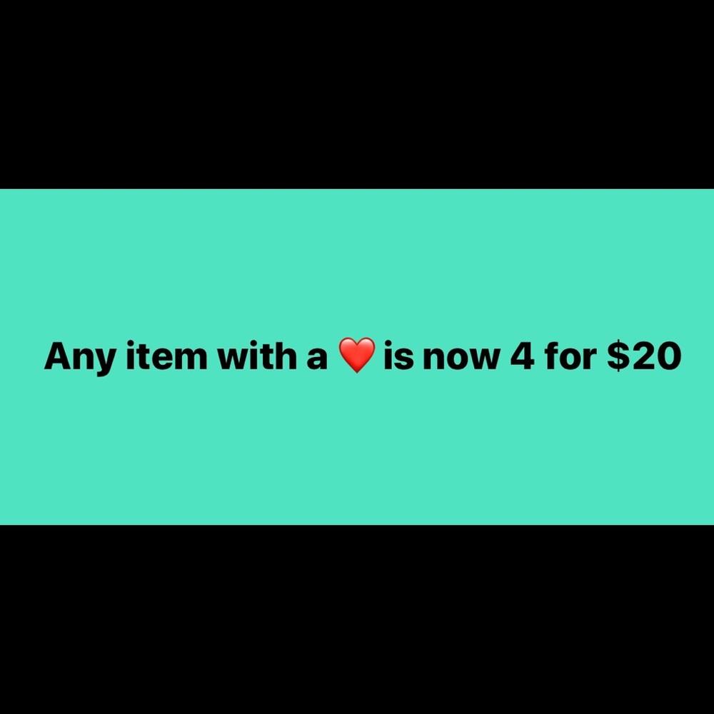 4 for $20 sale